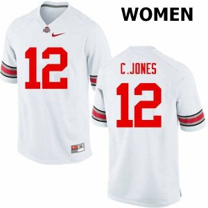 Women's Ohio State Buckeyes #12 Cardale Jones White Nike NCAA College Football Jersey January CJW3444ZU